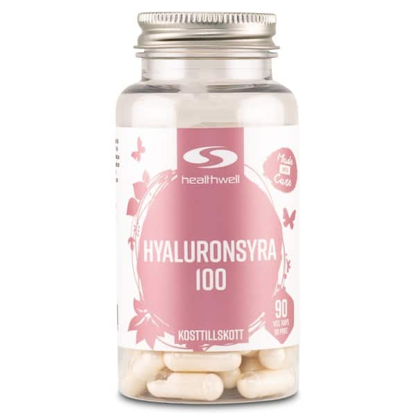 Healthwell Hyaluronihappo 100, 90 kapsler