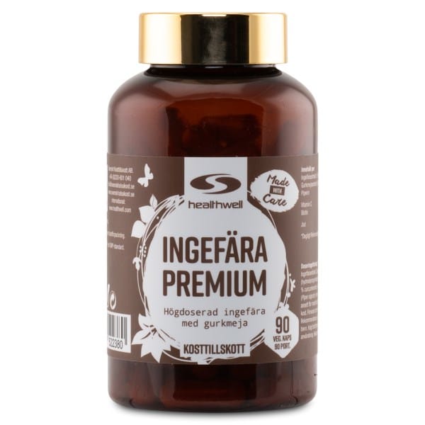Healthwell Ingefær Premium, 90 kapsler