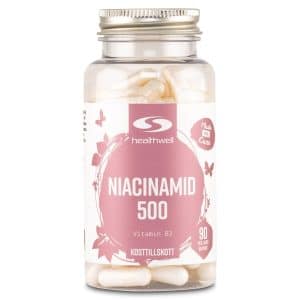 Healthwell Niacinamid 500, 90 kapsler