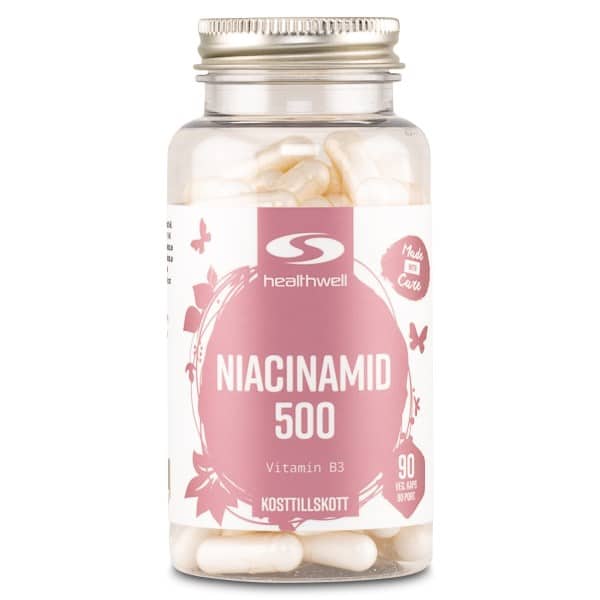 Healthwell Niacinamid 500, 90 kapsler