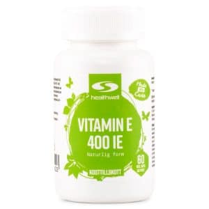 Healthwell Vitamiini E 400 IE, 60 kapsler