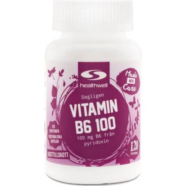 Healthwell Vitamin B6 100, 120 kapsler 120 stk
