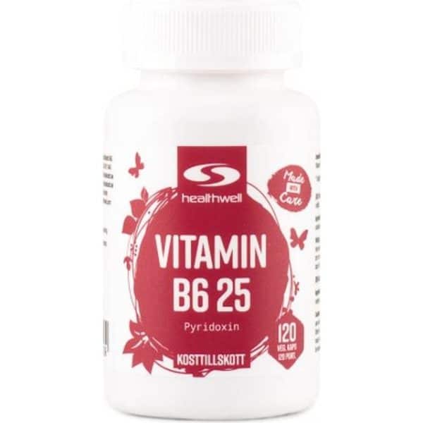 Healthwell Vitamin B6 25, 120 kapsler 120 stk