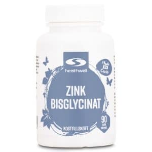 Healthwell Zinkbisglycinat, 90 kapsler