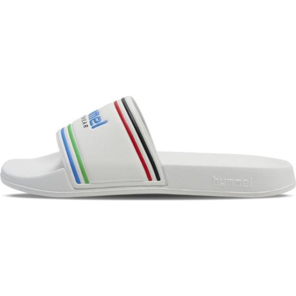 Hummel Pool Slide Retro Badelatschen - White/Multicolor