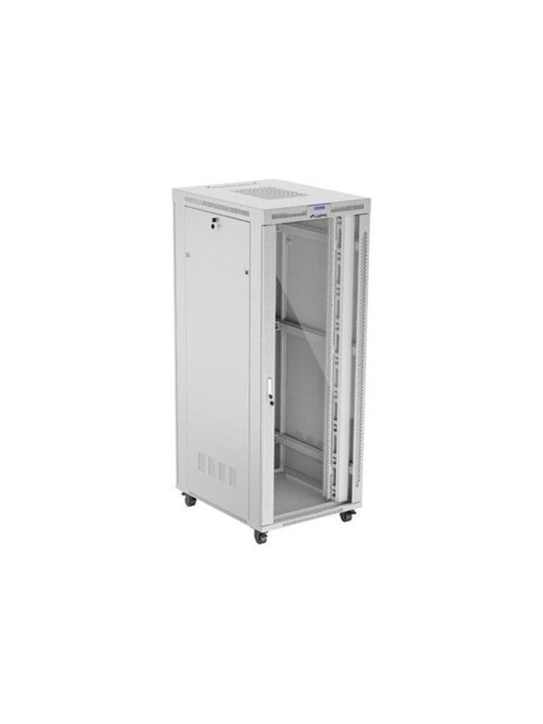 Lanberg FF01 series V2 - rack - 800 x 1000 flat pack with glass door - 42U