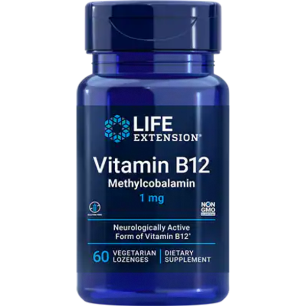 Life Extension Vitamin B12 Methylcobalamin 1mg 60 stk