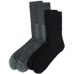 Lundhags Merino Trekking Sock Combo Mid, vandrestrømper, unisex, grå/sort