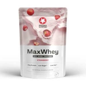 Maxi Nutrition 100% Whey Premium-Proteinpulver Erdbeere 420g, künstliche Aromen, Eiweißpulver