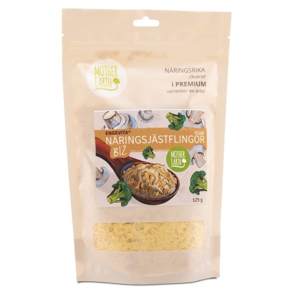 Mother Earth Næringsgærflager Engevita med B12, 125 g