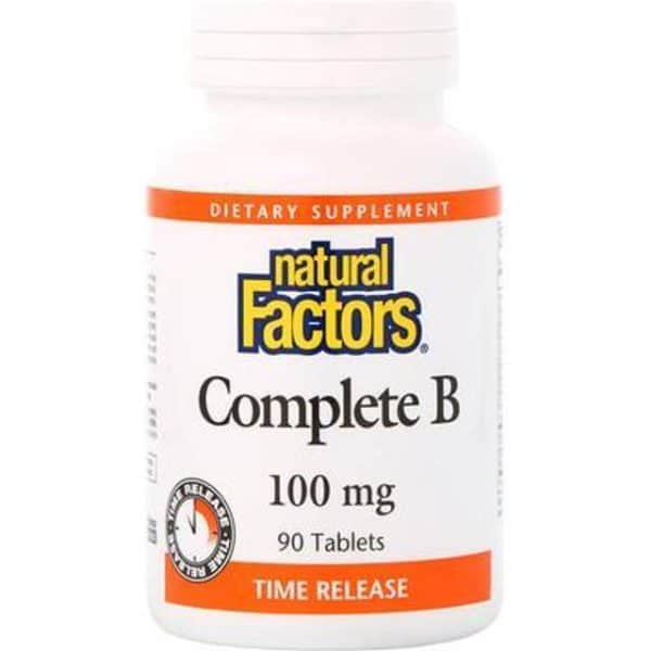 Natural Factors Complete B, 100 mg, 90 Tablets
