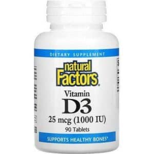 Natural Factors Vitamin D3 1000 IU 90 Tablets