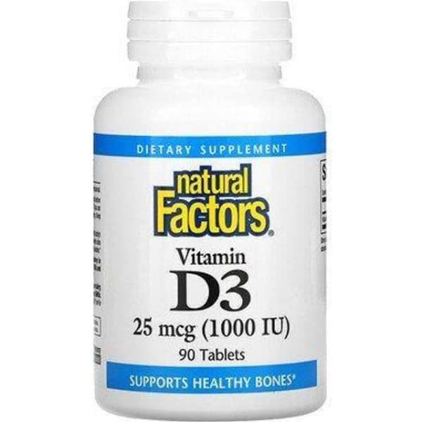 Natural Factors Vitamin D3 1000 IU 90 Tablets
