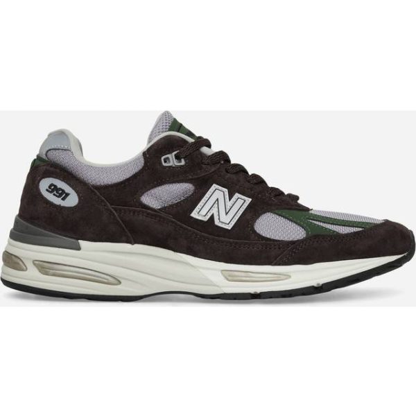New Balance 991v2 Sneakers Licorice/Lavender Gray