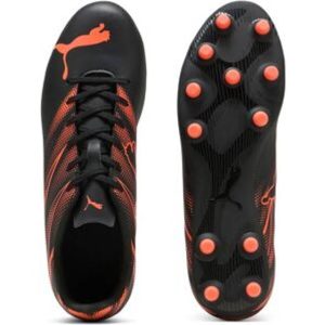 Puma Attacanto FG/AG Soccer Shoe - Black/Glowing Red