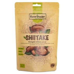 RawPowder Shiitake-pulver ØKO, 125 g