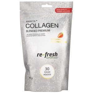 Re-fresh Superfood Collagen Blended Premium, Jordbær, 150 g