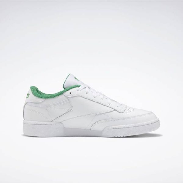 Reebok Club skor Cloud White Glen Green Solar Acid Yellow