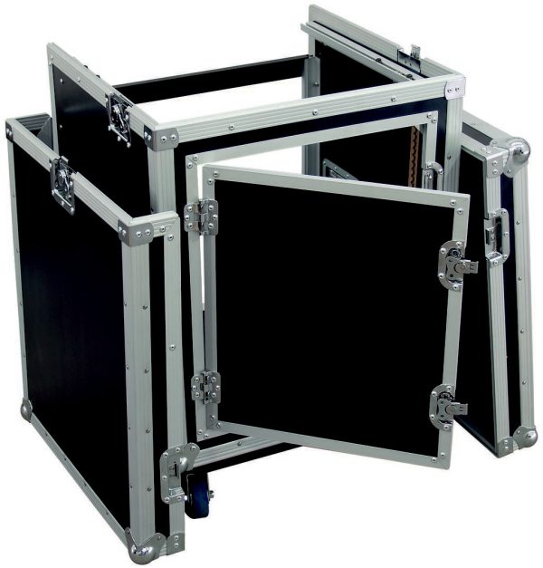 Roadinger Kombi Rack med hjul - 8Unit lodret / 10Unit Vandret