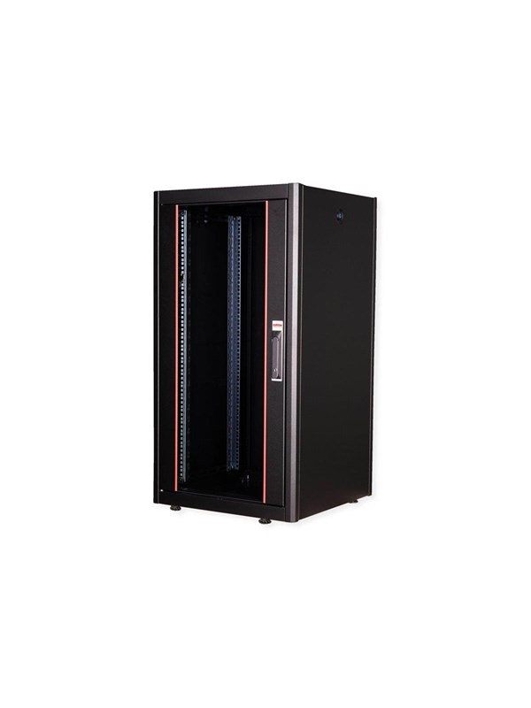 Roline Basic - rack - glass door 600x600 WxD - 22U
