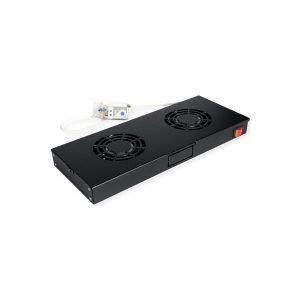 Roline - rack fan - 2 fans with thermostat - 1U