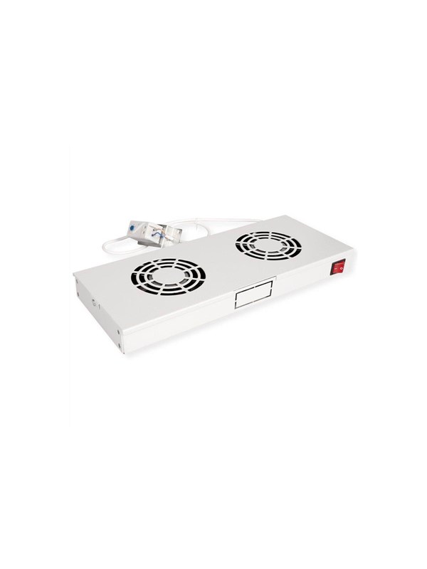 Roline - rack fan - 2 fans with thermostat