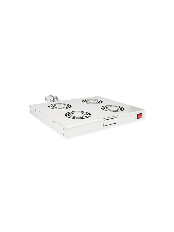 Roline - rack fan - 4 fans with thermostat - 1U