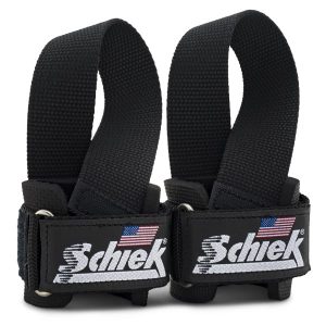 Schiek Power Lifting Straps, One Size, Black