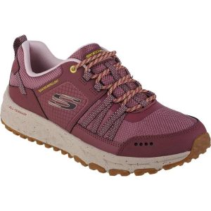 Skechers Women's 180061 MVE Trekking Low Cut, Mauve Leather/Mesh/Yellow Trim