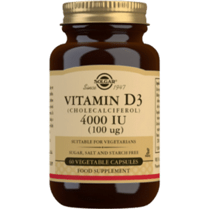 Solgar D3-vitamin E52907 Vegetabilske kapsler (60 uds)