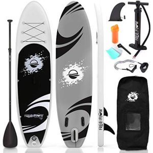 Sound Around SereneLife SLSUPB06 Free Flow Paddleboard SUP Up Water Paddle-Board 10 Ft