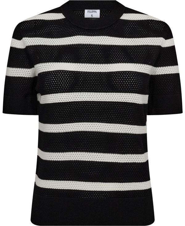 Striped Mesh Tee