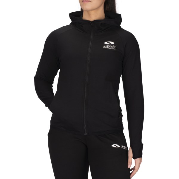 Svenskt Kosttillskott Zip Hoodie Dame, S, Black