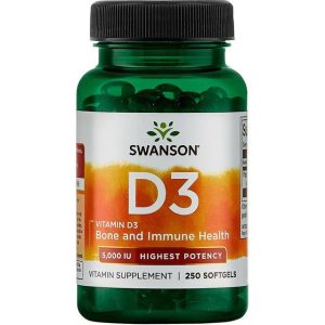 Swanson Vitamin D3 5000 IU 250 stk