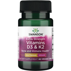 Swanson Vitamin D3 & K2 60 Kapsler