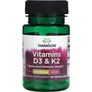 Swanson vitamin d3 2000iu & k2 75mcg 60 Stk.