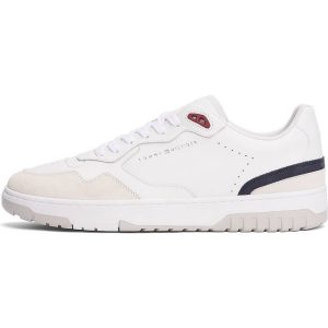 Tommy Hilfiger Leather Mixed Texture Basketball Trainers