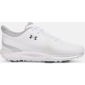 Under Armour Drive Fade Men's Golf Shoes - White/Metallic Silver