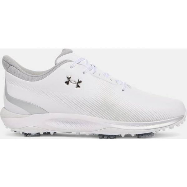 Under Armour Drive Fade Men's Golf Shoes - White/Metallic Silver