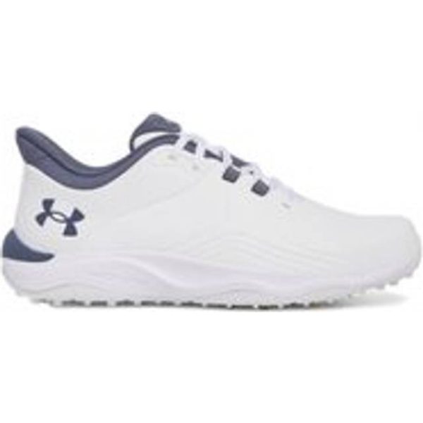 Under Armour Drive Pro Spikeless Men's Wide Golf Shoes - White/Metallic Gold/Downpour Gray