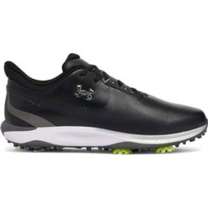 Under Armour Mens Drive Fade Spiked Golf Shoes - Black/Metallic Silver