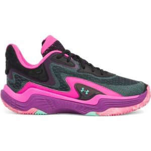 Under Armour Spawn 7 Mm Basketballschuhe - Black/Andromeda Purple/Comet Green