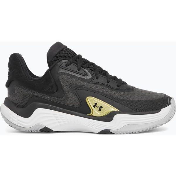 Under Armour Spawn 7 Unisex Basketball Shoes - Black/Metallic Gold