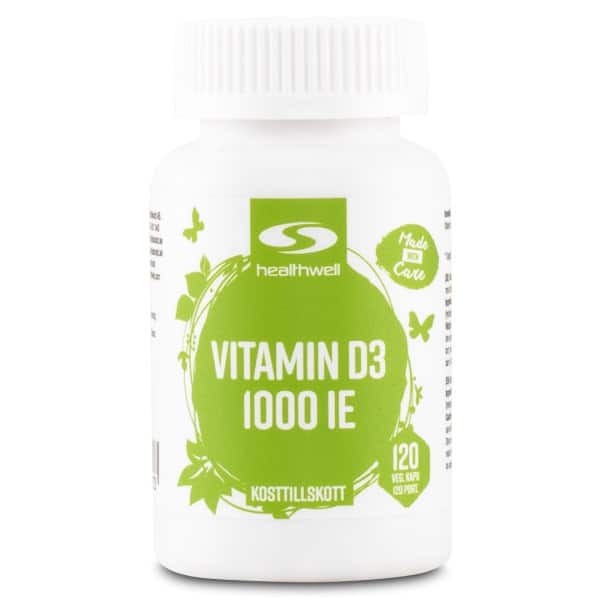Vitamin D3 1000 IE, 120 kapsler