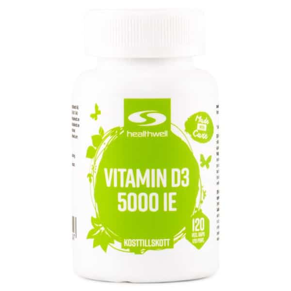 Vitamin D3 5000 IE, 120 kapsler