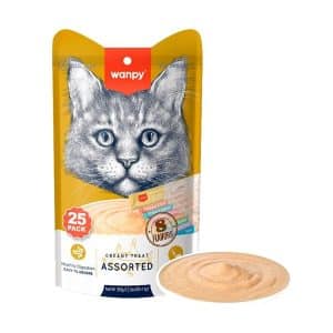 Wanpy - Cat 25 Pack Creamy Lickable Treat - Mixed Flavor 350g (25x14g)