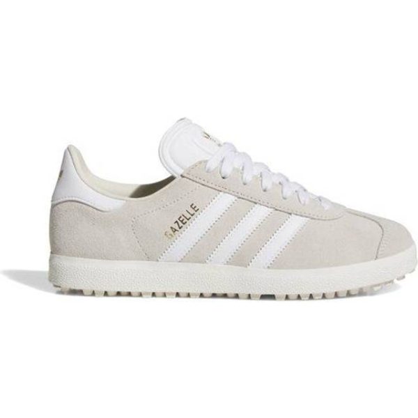 adidas Gazelle Spikeless Golf Sko - Alumina/Cloud White/Gold Metallic