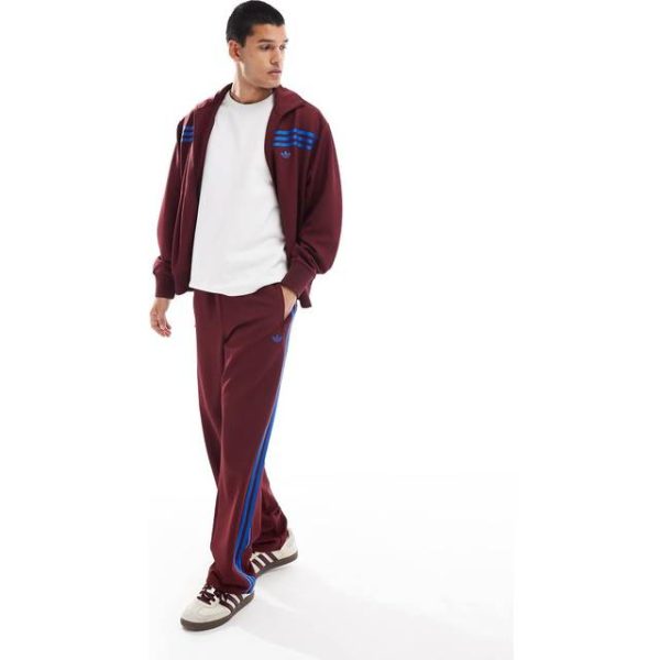 adidas Originals Bordeaux træningsbukser 70'er-stil-Rød