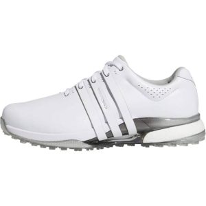 adidas Tour360 25 Wide Spikeless Golfsko - Cloud White/Silver Metallic