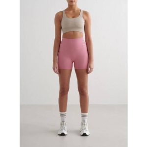 aim'n Cykelshorts Black Ribbed Midi Biker Shorts - Rosa